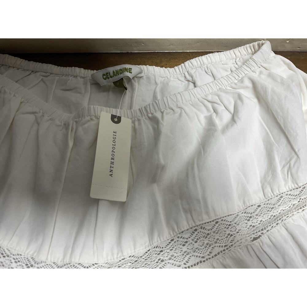 Anthropologie Celandine Beachy CulottePants Wide-Leg Flora Lace Medium NWT - Picture 4 of 11